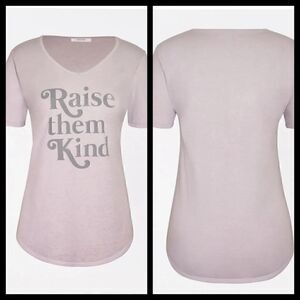 Raise Them Kind XS Relaxed Fit Graphic Tee Purple